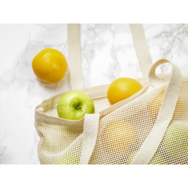 Logo trade liikelahjat mainoslahjat kuva: Natura Organic Mesh Shopper (180 g/m²) ostoskassi
