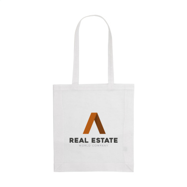 Logo trade mainoslahja kuva: Värillinen neliölaukku GRS kierrätettyä puuvillaa (150 g/m²)