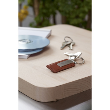 Logo trade mainoslahja ja liikelahja tuotekuva: Nahkainen avaimenperä
