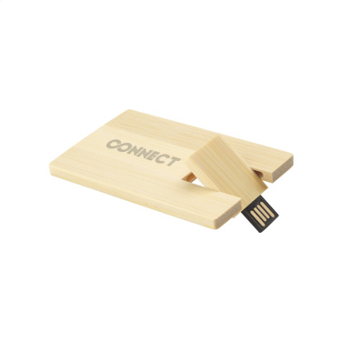 Logotrade liikelahja tuotekuva: Luottokortti USB Bamboo 64GB