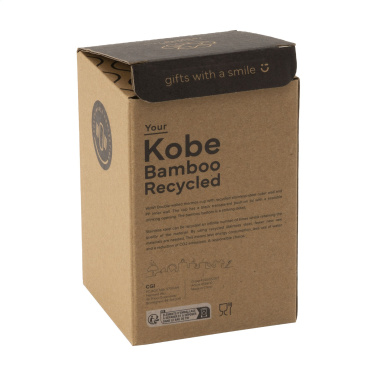 Logotrade liikelahja mainoslahja kuva: Kobe Bamboo RCS kierrätetystä teräksestä valmistettu 350 ml kahvikuppi