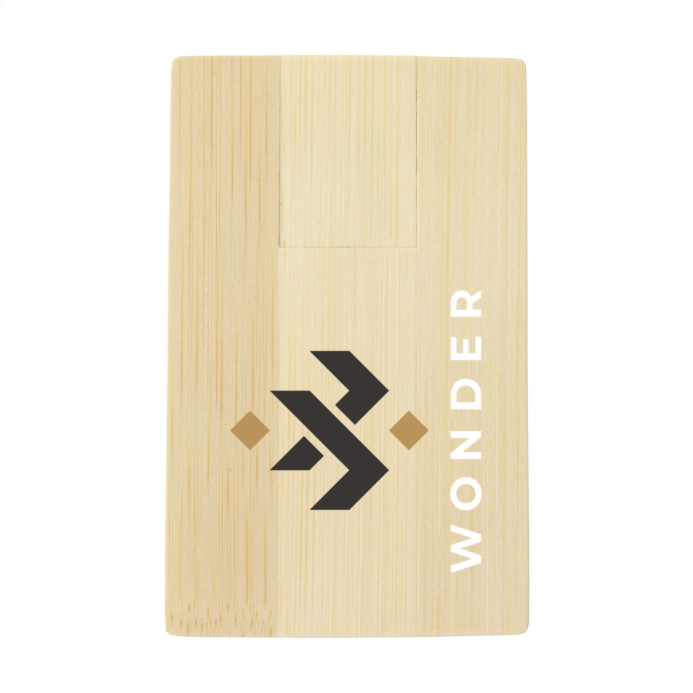 Logo trade mainoslahjat tuotekuva: Luottokortti USB Bamboo 8GB