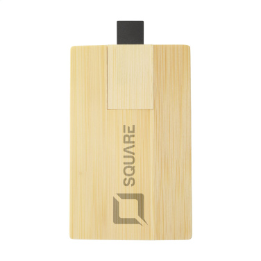 Logotrade liikelahjat mainoslahjat tuotekuva: Luottokortti USB Bamboo 8GB