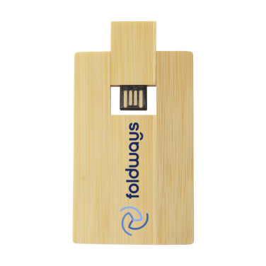 Logotrade mainoslahjat ja liikelahjat tuotekuva: Luottokortti USB Bamboo 8GB