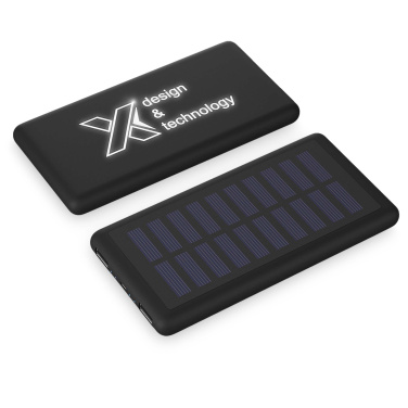 Logo trade mainoslahja ja liikelahja tuotekuva: SCX.design P30 8000 mAh solar varavirtalähde, valaistuva