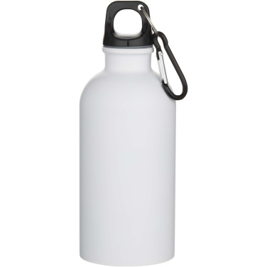 Logo trade mainoslahja kuva: Oregon 400 ml:n RCS-sertifioitu, yksiseinämäinen, ruostumattomasta teräksestä valmistettu vesipullo karabiinihaalla