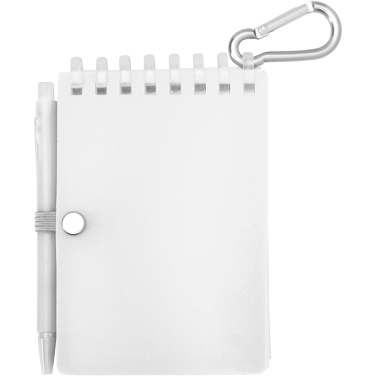 Logo trade mainoslahja ja liikelahja tuotekuva: Lig Mini kierrätetystä muovista valmistettu pehmeäkantinen muistikirja ja kuulakärkikynäsetti (musta muste)