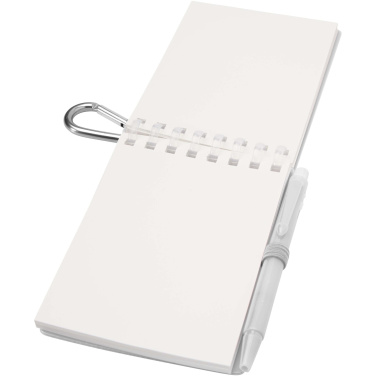 Logo trade mainostuotet tuotekuva: Lig Mini kierrätetystä muovista valmistettu pehmeäkantinen muistikirja ja kuulakärkikynäsetti (musta muste)