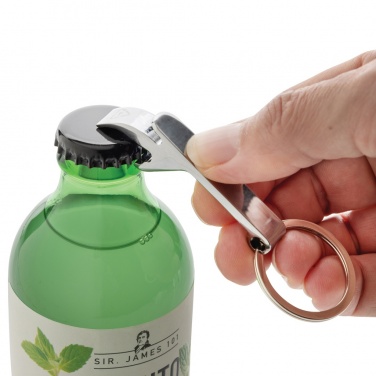 Logotrade verslo dovanos nuotrauka: RCS perdirbto cinko lydinio butelių atidarytuvo raktų pakabukas