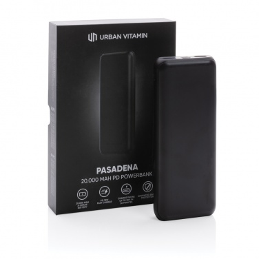 Logotrade reklaminiai produktai nuotrauka: Urban Vitamin Pasadena 20 000 mAh 18W PD maitinimo blokas