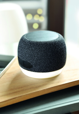 Logotrade verslo dovanos nuotrauka: 15 W belaidis įkroviklis su garsiakalbiu