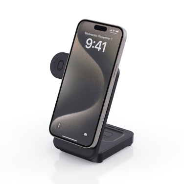 Logotrade firminės dovanos nuotrauka: Urban Vitamin Arcadia RCS plastikinis 15W 3in1 magnetinis įkroviklis