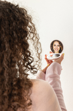 Logotrade verslo dovanos nuotrauka: „Lumora RCS“ perdirbto plastiko įkraunamas LED makiažo veidrodėlis