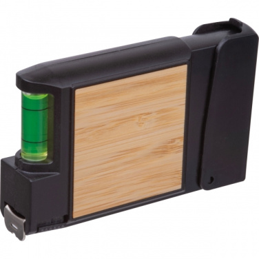 Logotrade dovana nuotrauka: 3 metrų ilgio matavimo juosta su lygiu HALIFAX