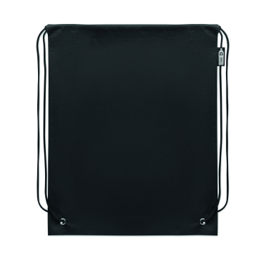 Logotrade reklaminės dovanos nuotrauka: Raišteliu užtraukiamas maišelis iš RPET neaustinės medžiagos