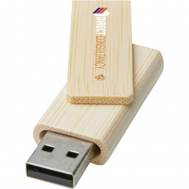 Logotrade biznesa dāvanas foto: Pagrieziet 16 GB bambusa USB zibatmiņas disku
