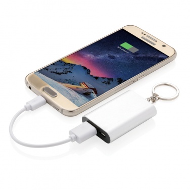 Logotrade biznesa dāvanas foto: 1000 mAh atslēgu piekariņa barošanas banka