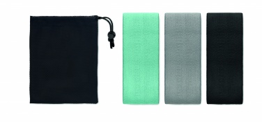 Logotrade korporatīvās dāvanas foto: 3 fitnesa joslu komplekts somiņā