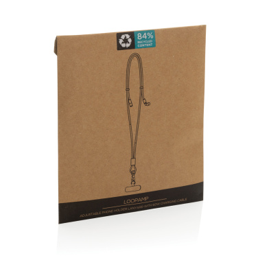 Logotrade ziemassvētku dāvanas foto: LoopAmp RCS RPET regulējams telefona vads ar 60 W kabeli