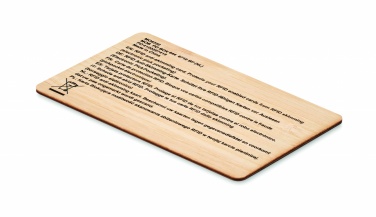 Лого трейд pекламные cувениры фото: Карта RFID из бамбука
