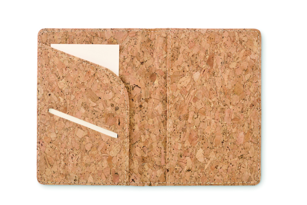 Лого трейд бизнес-подарки фото: Cork passport holder