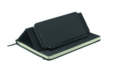 Лого трейд бизнес-подарки фото: A5 notebook with phone holder
