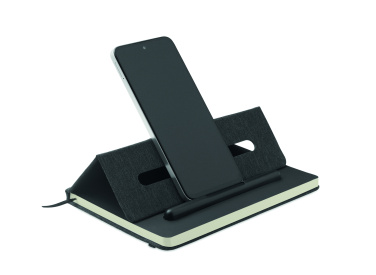 Лого трейд pекламные продукты фото: A5 notebook with phone holder