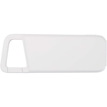 Логотрейд pекламные cувениры картинка: Водонепроницаемый внешний аккумулятор Alkes 5000 мАч 12 Вт из переработанного пластика с карабином