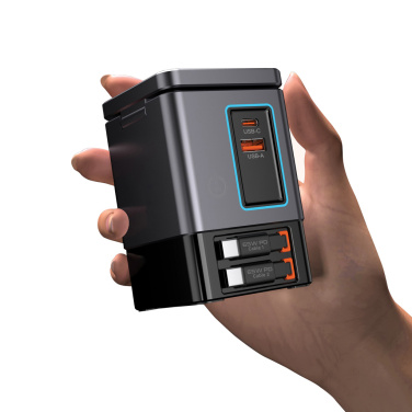 Логотрейд pекламные продукты картинка: Зарядное устройство Urban Vitamin Sacramento 105 Вт GAN + втягивающиеся кабели