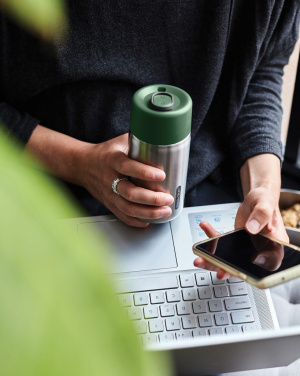 Лого трейд pекламные продукты фото: Черный + Blum изолированный герметичный дорожный стакан из нержавеющей стали