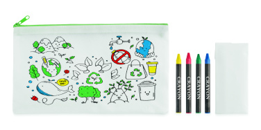 Лого трейд бизнес-подарки фото: Pencil case with 4 crayons