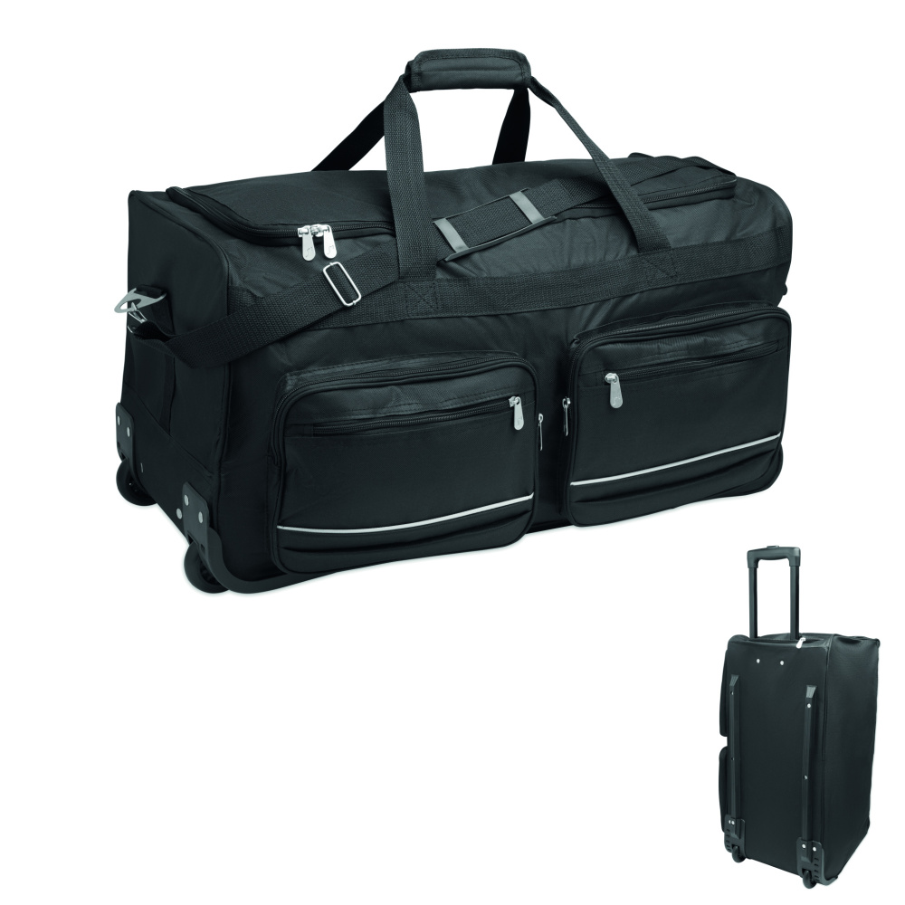 Логотрейд pекламные подарки картинка: Duffle bag trolley 600D RPET