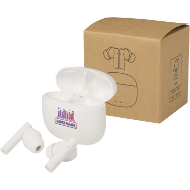 Логотрейд pекламные cувениры картинка: Alterf гарнитура True Wireless Bluetooth® из переработанной пластмассы с силиконовыми амбушюрами