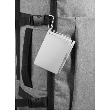 Лого трейд бизнес-подарки фото: Lig Mini набор из блокнота в мягкой обложке из переработанного пластика и шариковой ручки (синие чернила)