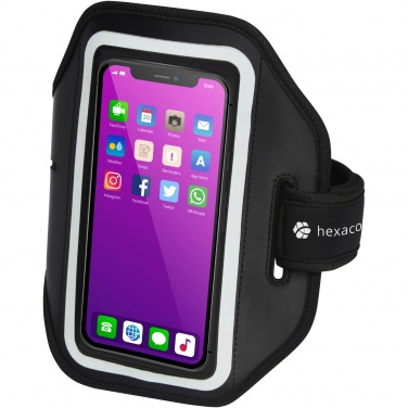 Logotrade kampanjprodukter bild: Haile reflekterande smartphone-armband med transparent skydd