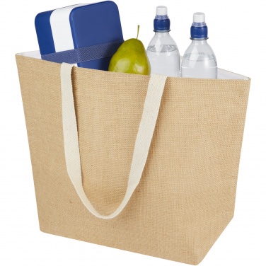 Logotrade presentreklam bild: Juta kylväska av 300 g/m² jute, 12 l