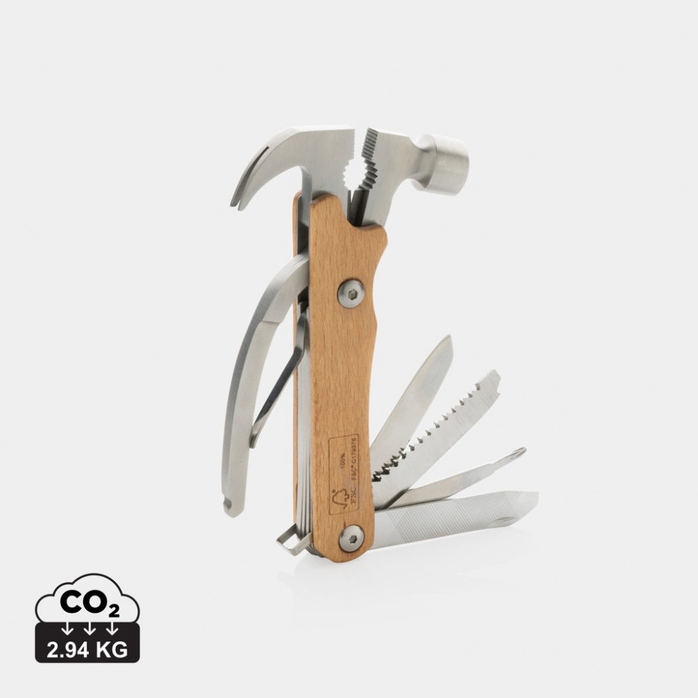 Logotrade kampanjprodukter bild: Multitool hammare i trä
