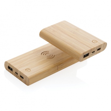 Logotrade reklamprodukter bild: 5.000 mAh powerbank i bambu
