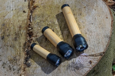 Logotrade reklamprodukter bild: Lucid 1W ficklampa RCS certifierad återvunnen plast & bambu