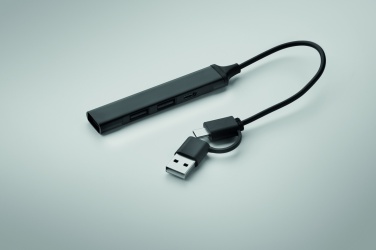 Logotrade kampanjprodukter bild: USB 4 portar hubb 19 cm