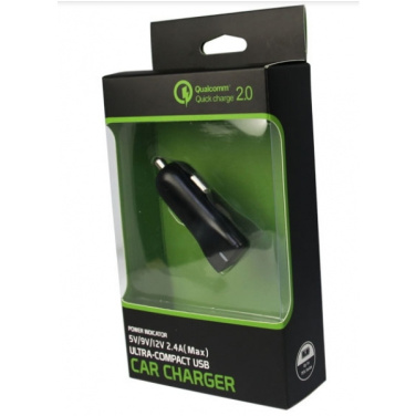Logotrade profilprodukter bild: Billaddare (Qualcomm Quick Charge 3.0)