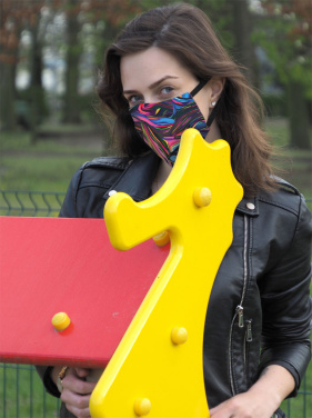 Logotrade reklamprodukter bild: VENUS PRO ansiktsmask i bomull med ficka och HEPA-filter 1378165