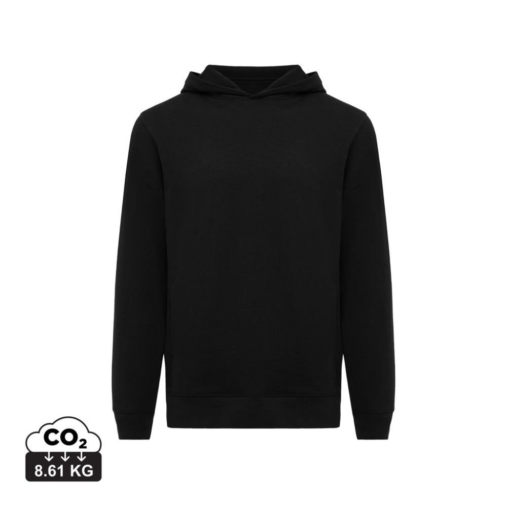 Logotrade profilprodukter bild: Iqoniq Yengo hoodie  i återvunnen bomull med sidofickor