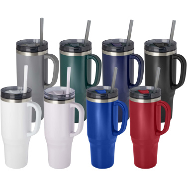 Logotrade reklamprodukter bild: Melbourne RCS-certifierad mugg med sugrör, 1 200 ml
