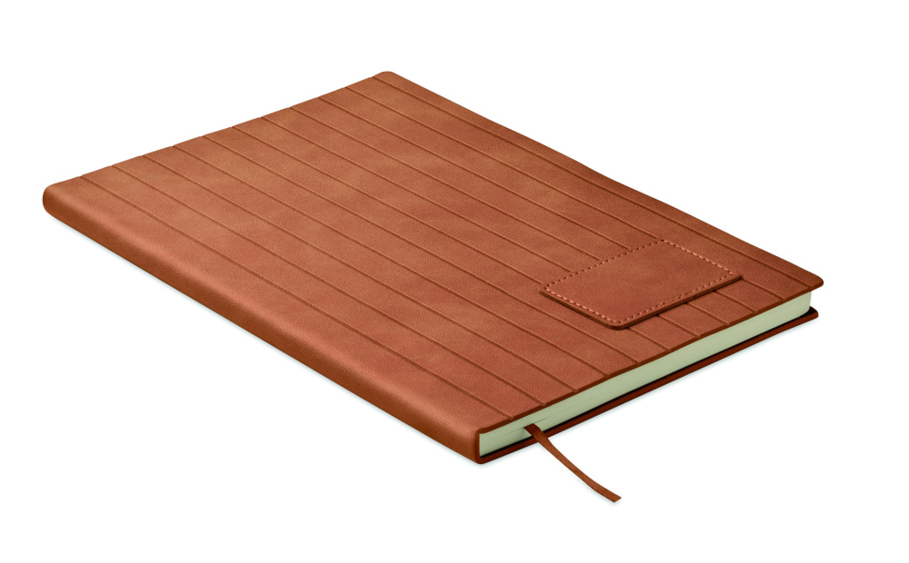 Logotrade reklamprodukter bild: A5 anteckningsbok i smokey PU