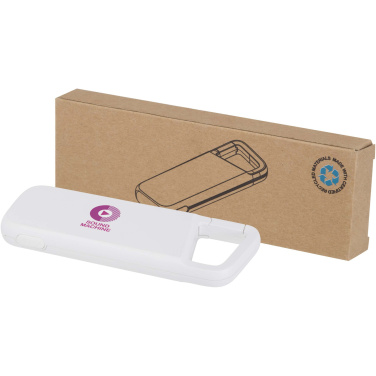 Logotrade kampanjprodukter bild: Alkes 5 000 mAh 12 W vattenbeständig powerbank av återvunnen plast med karbinhake